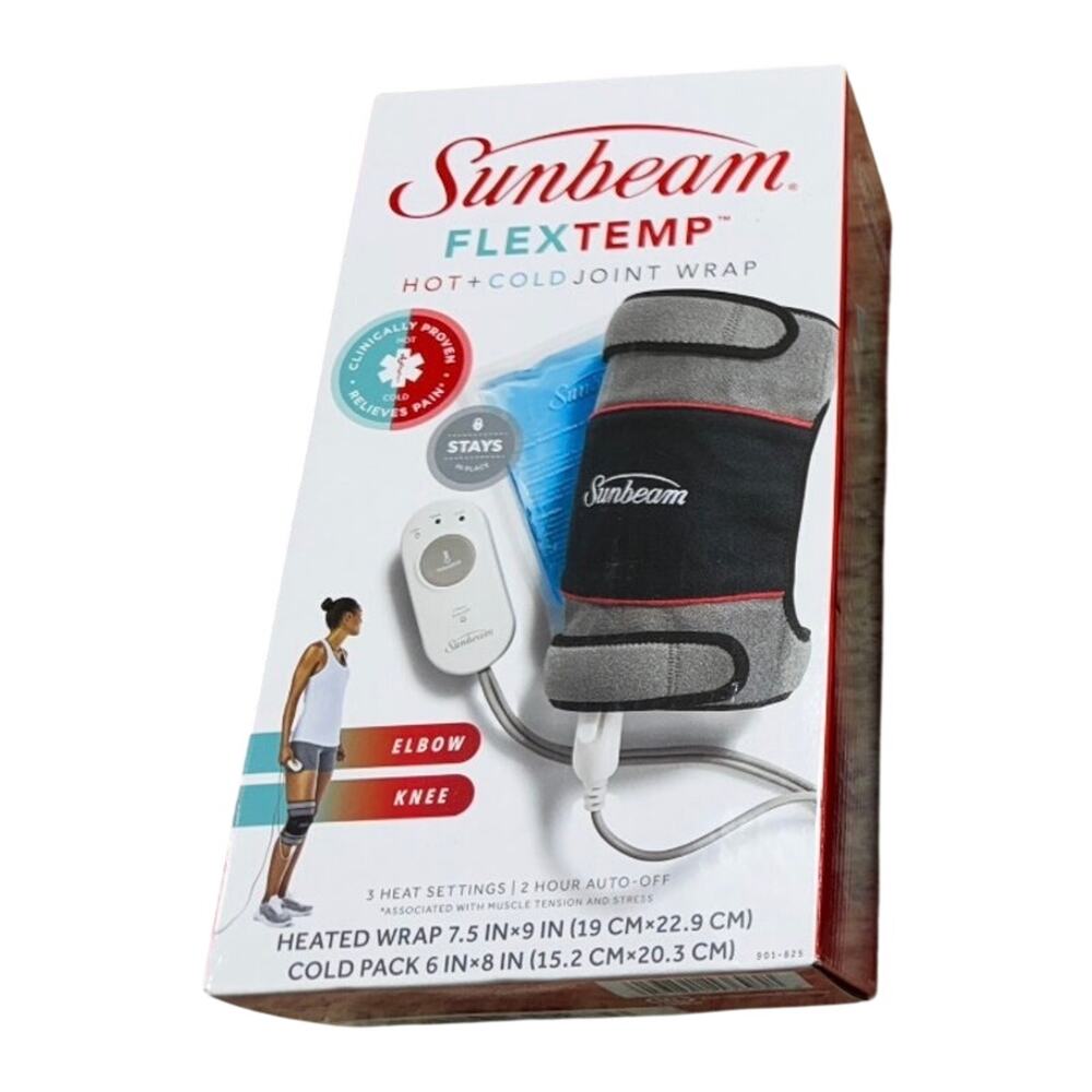 Sunbeam Flex Temp Hot + Cold Joint Wrap Knee Elbow Therapy Pad New
